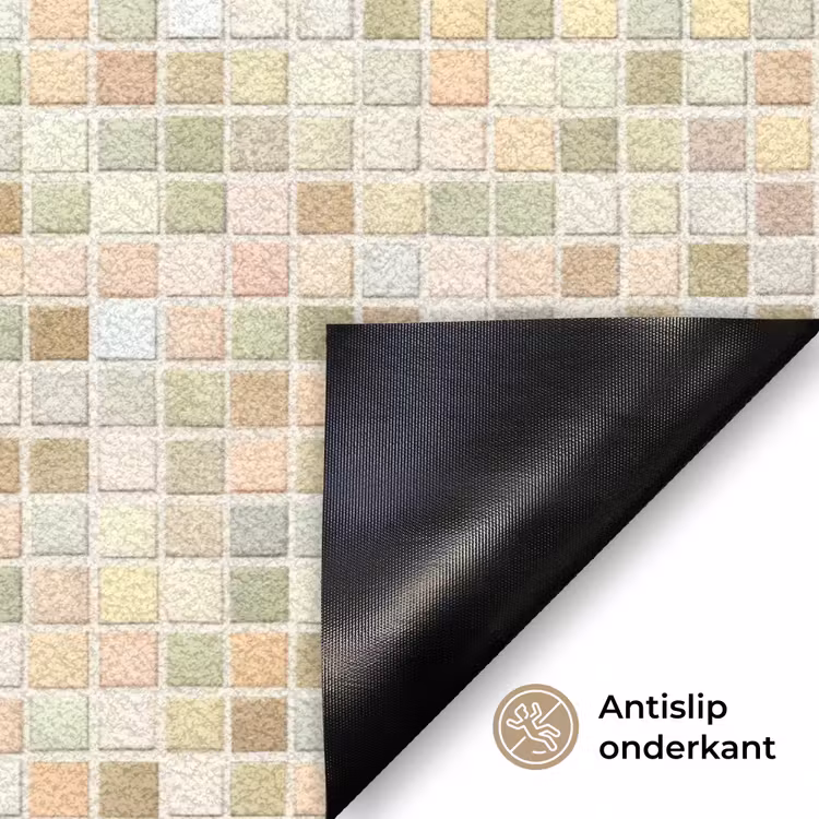 Mozaïek - Patroon - Beige Deurmat klein 898 -antislip_NL