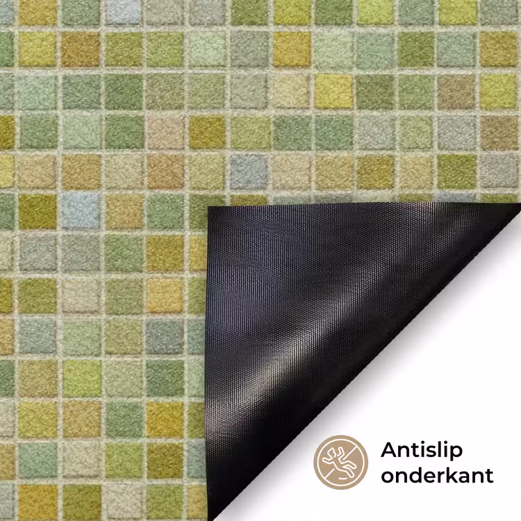 Mozaïek - Patroon - Groen Deurmat klein 898 -antislip_NL