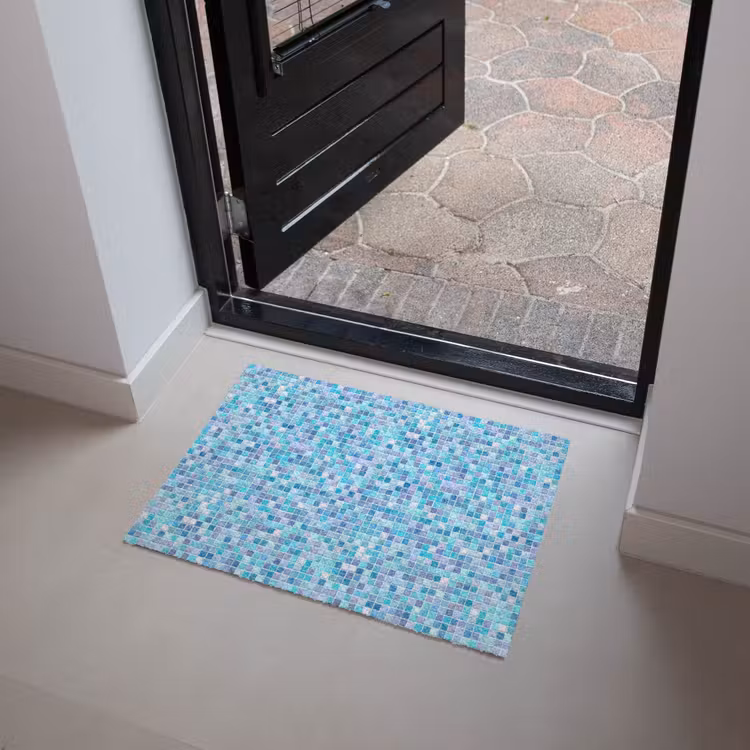 Mozaïek - Patroon - Turquoise Deurmat klein 898 -sfeer5