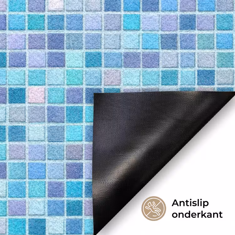 Mozaïek - Patroon - Turquoise Deurmat klein 898 -antislip_NL