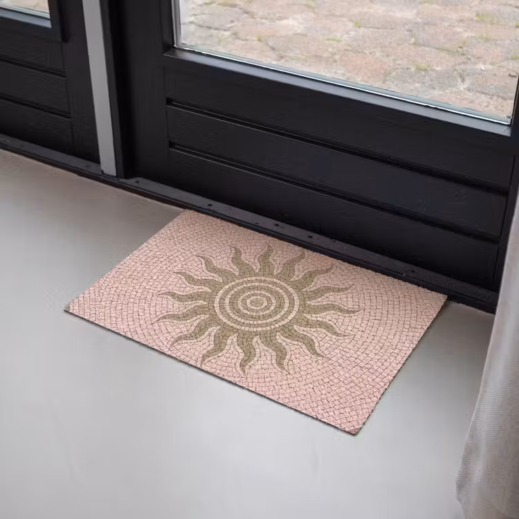 Mozaïek - Zon - Patroon - Klassiek - Roze Deurmat klein -sfeer2