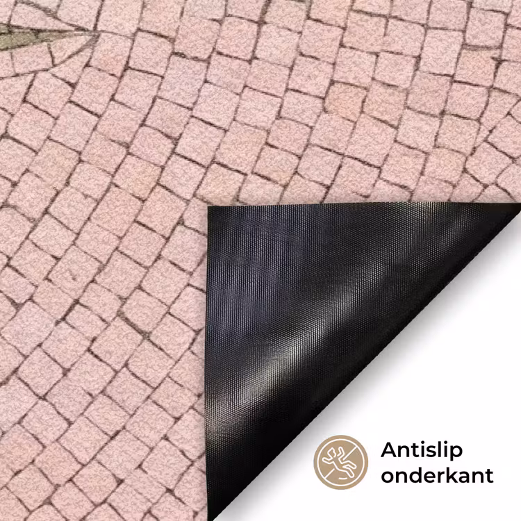 Mozaïek - Zon - Patroon - Klassiek - Roze Deurmat klein -antislip_NL
