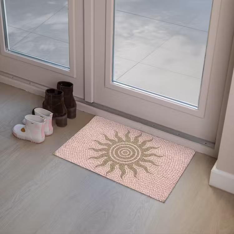 Mozaïek - Zon - Patroon - Klassiek - Roze Deurmat klein -sfeer3