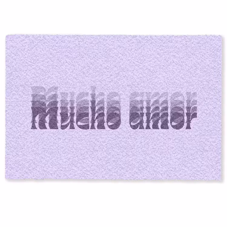 Mucho amor - Paars - Gelaagde letters Deurmat klein -zkaufland3d