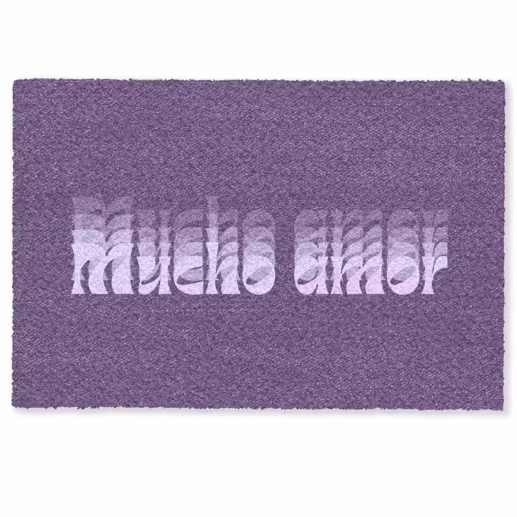 Mucho amor - Paars - Grafisch Deurmat klein -zkaufland3d