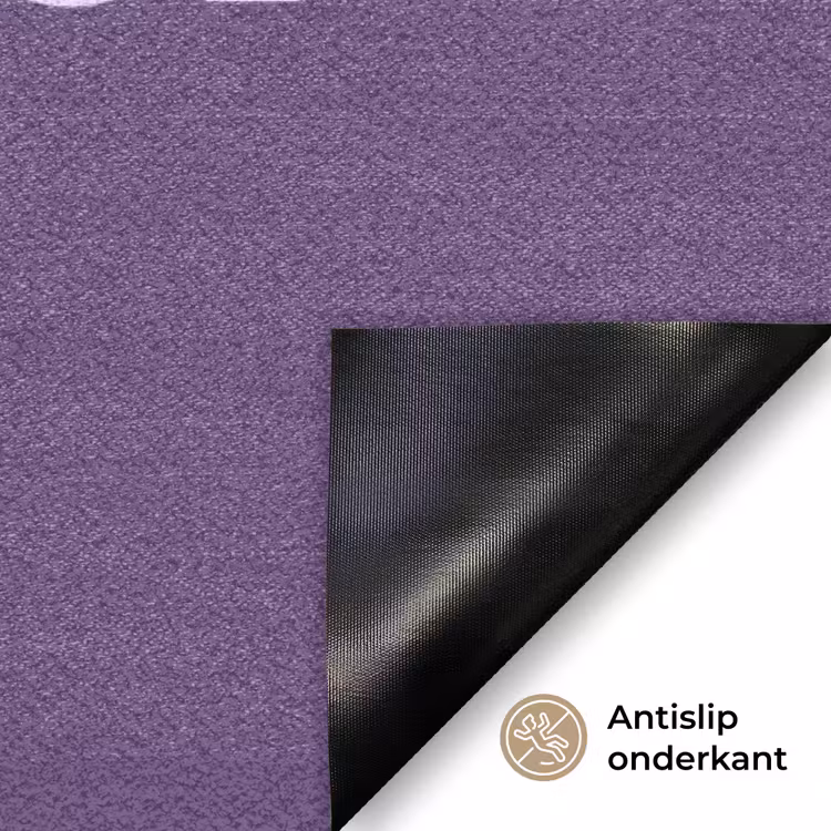 Mucho amor - Paars - Grafisch Deurmat klein -antislip_NL