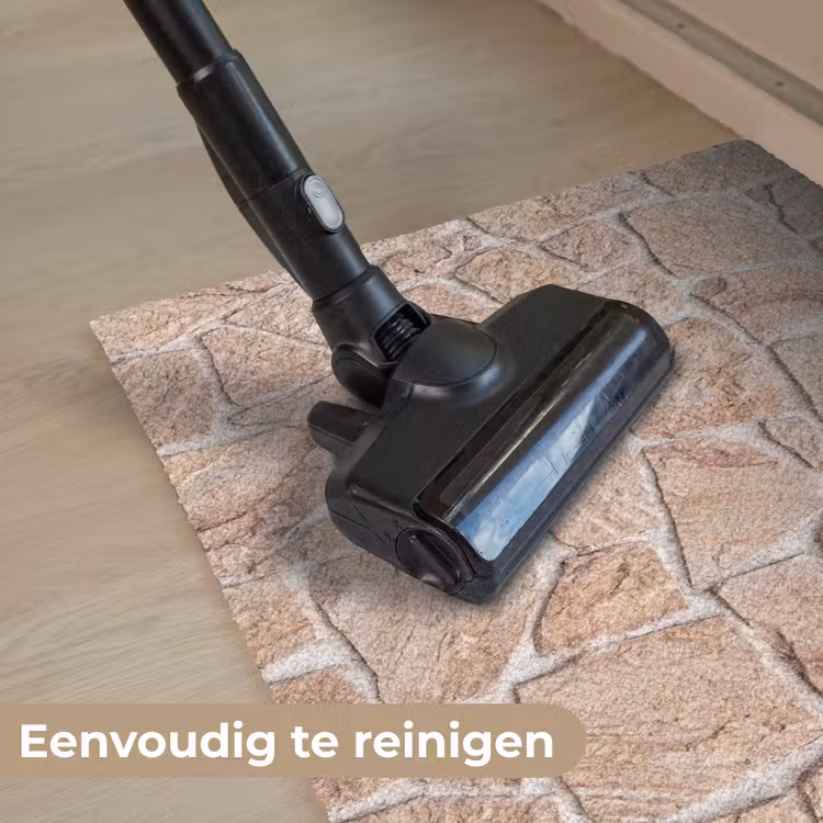 Muur - Steen - Patroon - Rustiek - Beige Deurmat klein -reinigen_NL
