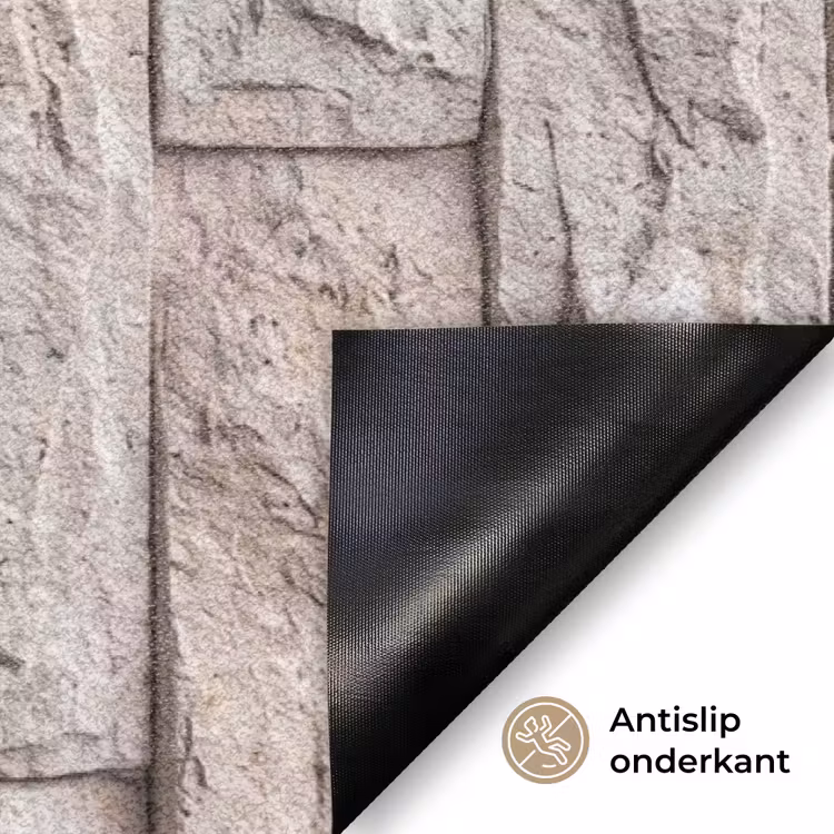 Muur - Steen - Ruw - Beige - Textuur Deurmat klein -antislip_NL