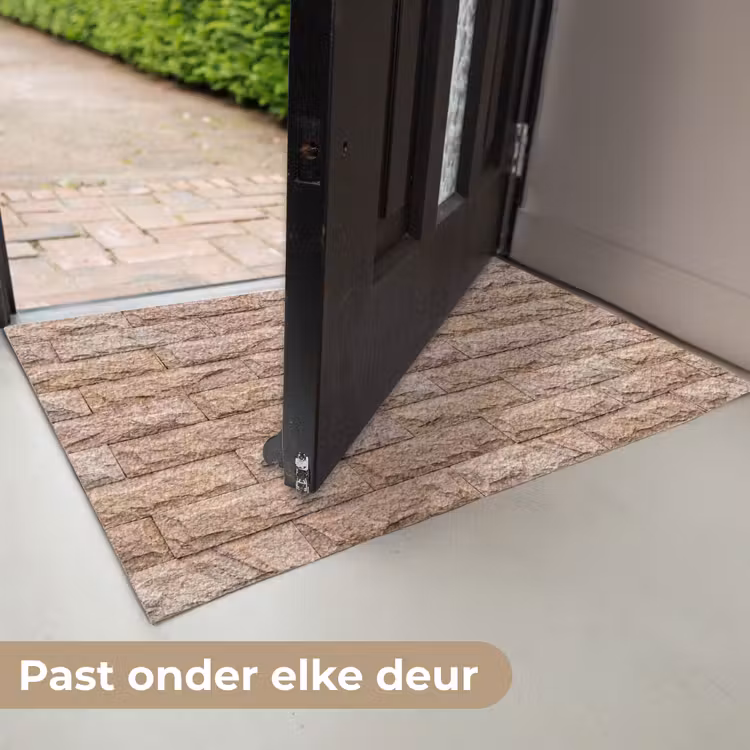 Muur - Steen - Ruw - Textuur - Beige Deurmat klein -USP_NL