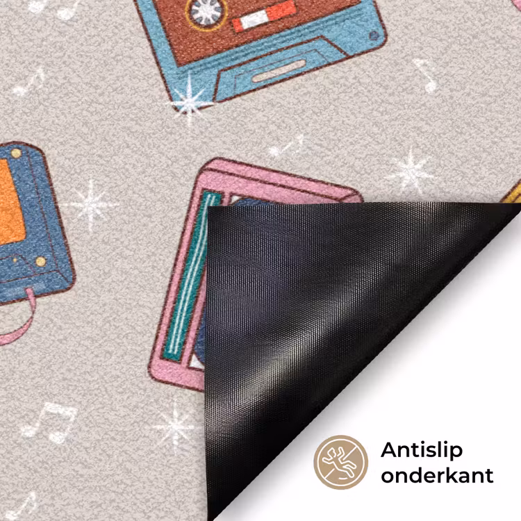 Muziek - Cassette - Patroon Deurmat klein 898 -antislip_NL