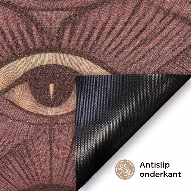 Mystiek - Ogen - Bruin Deurmat klein 898 -antislip_NL