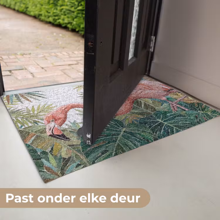 Natuur - Bladeren - Abstract - Groen - Vogel Deurmat klein -USP_NL