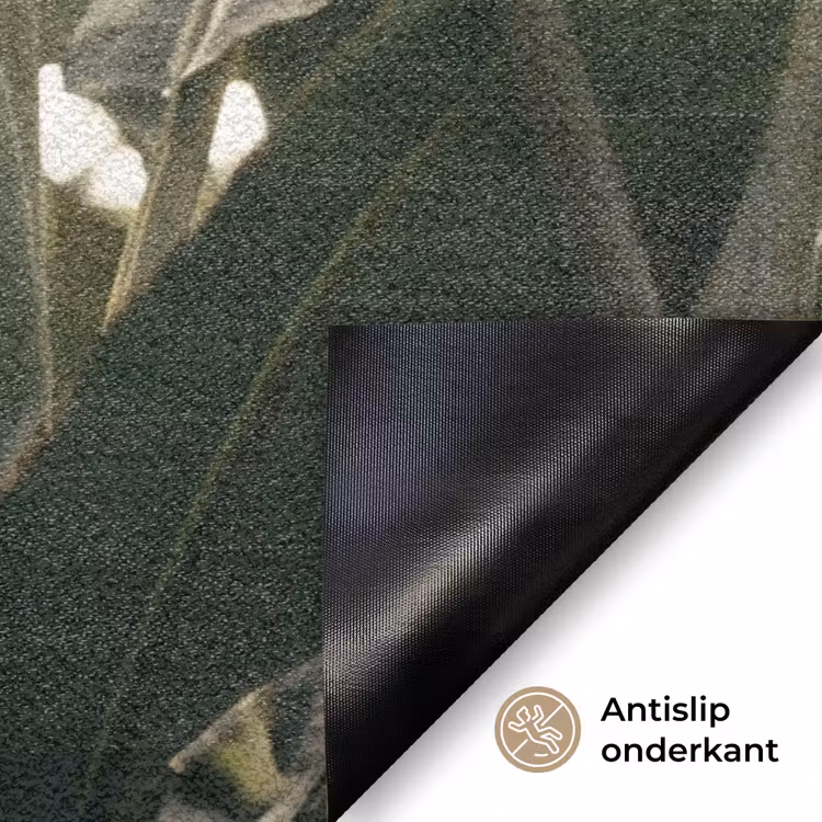 Natuur - Bladeren - Groen - Tropisch - Detail Deurmat klein -antislip_NL