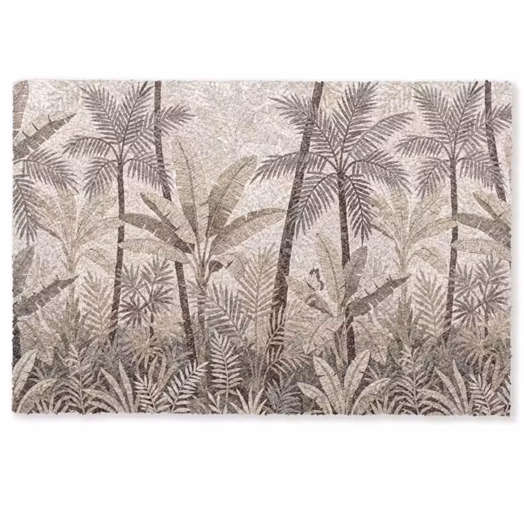 Natuur - Bladeren - Landschap - Mozaïek - Beige Deurmat klein -zkaufland3d