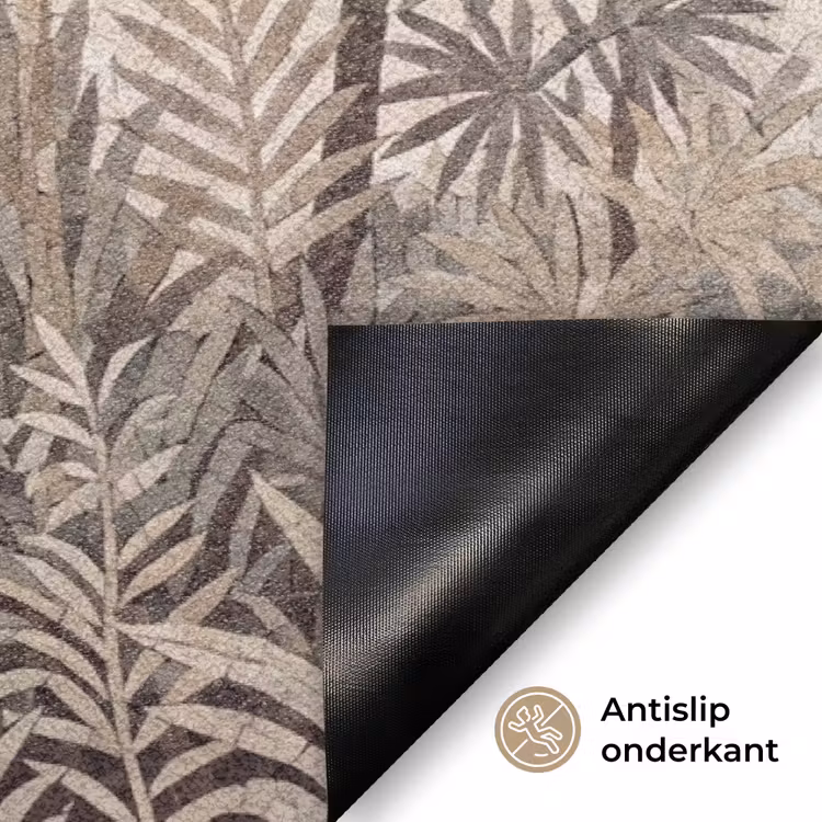 Natuur - Bladeren - Landschap - Mozaïek - Beige Deurmat klein -antislip_NL