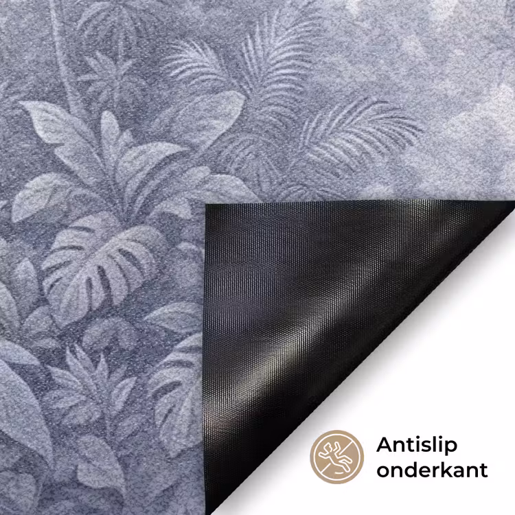 Natuur - Boom - Tropisch - Landschap - Blauw Deurmat klein -antislip_NL