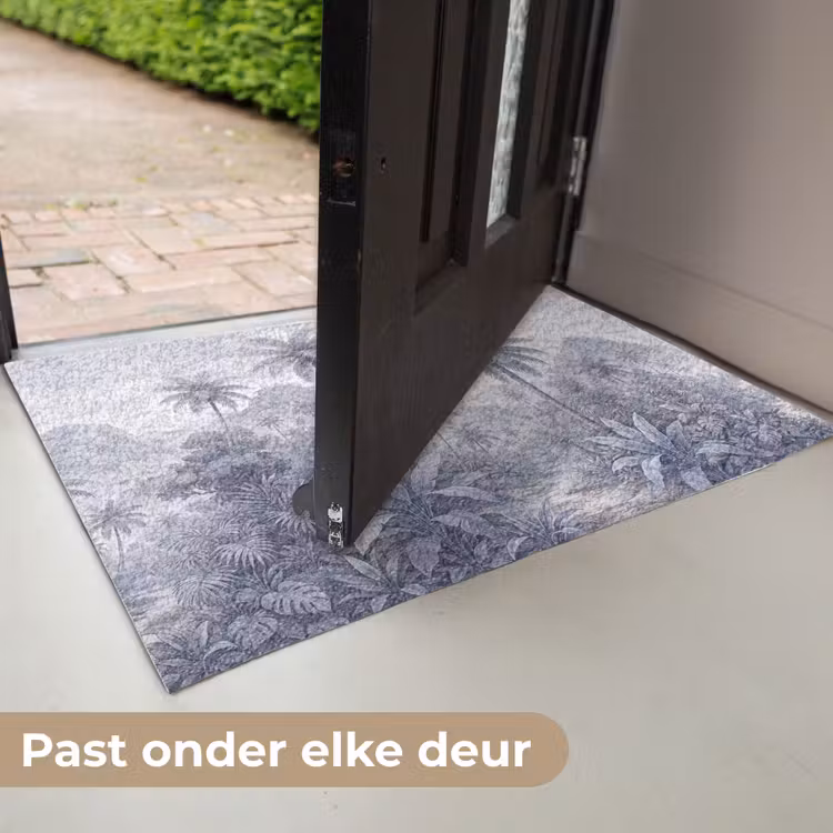 Natuur - Boom - Tropisch - Landschap - Blauw Deurmat klein -USP_NL