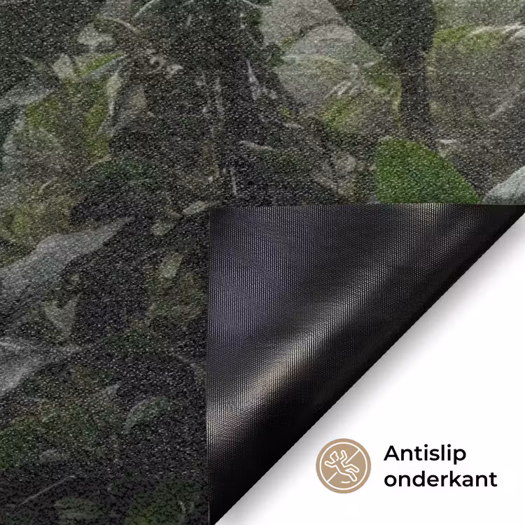Natuur - Jungle - Mist - Groen - Bladeren Deurmat klein -antislip_NL