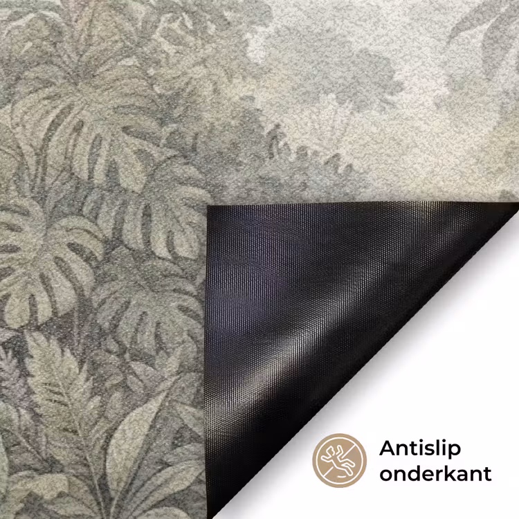 Natuur - Tropisch bos - Landschap - Aquarel - Groen Deurmat klein -antislip_NL