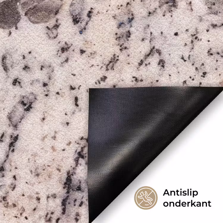 Natuursteen - Patroon - Abstract - Beige - Grijs Deurmat klein -antislip_NL