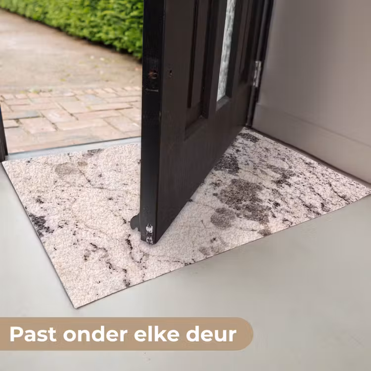Natuursteen - Patroon - Abstract - Beige - Grijs Deurmat klein -USP_NL