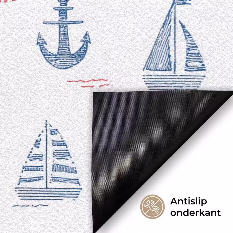 Nautisch - Illustraties - Kleurrijk Deurmat klein 898 -antislip_NL