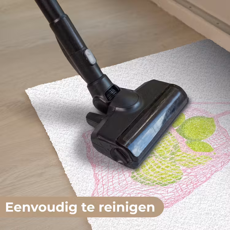 Netzakje - Roze - Illustratie - Limoenen Deurmat klein -reinigen_NL