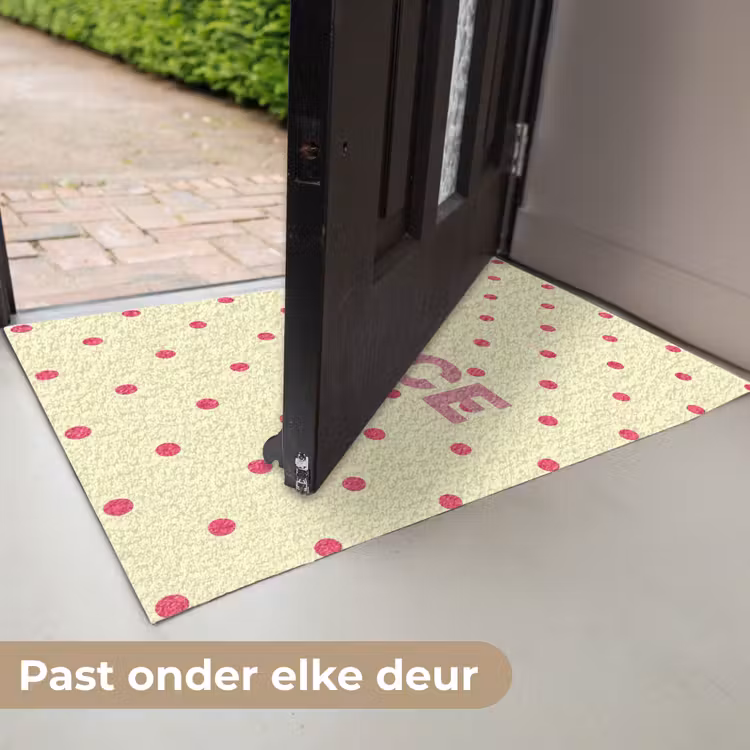 Nice - Stippen - Roze - Geel Deurmat klein -USP_NL
