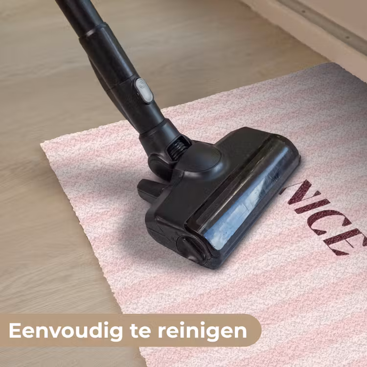 Nice - Strepen - Roze Deurmat klein -reinigen_NL