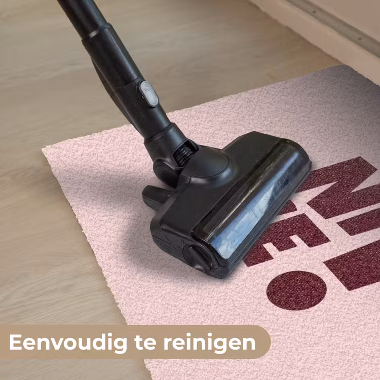 Nice - Uitroepteken - Roze Deurmat klein -reinigen_NL