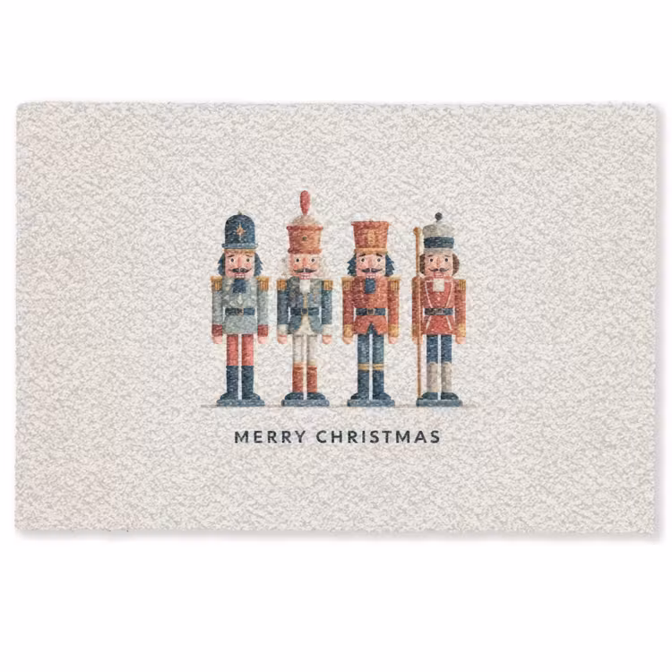 Notenkrakers - Minimalistisch - Kerst - Beige Deurmat klein -zkaufland3d