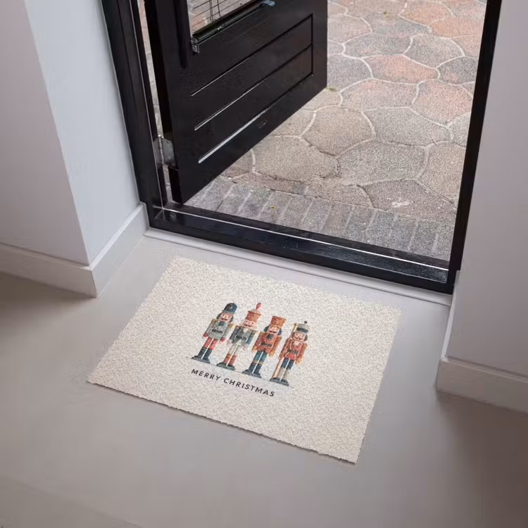 Notenkrakers - Minimalistisch - Kerst - Beige Deurmat klein -sfeer5