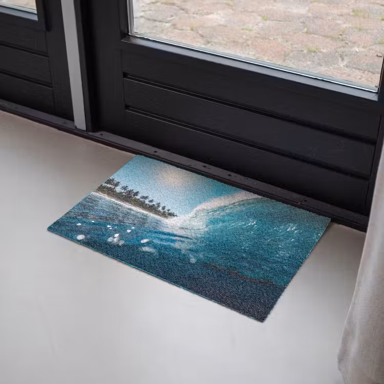 Oceaan - Golf - Strand - Natuur - Blauw Deurmat klein -sfeer2