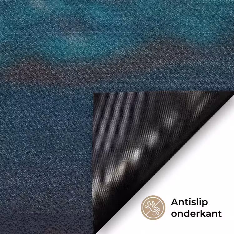 Oceaan - Golf - Strand - Natuur - Blauw Deurmat klein -antislip_NL
