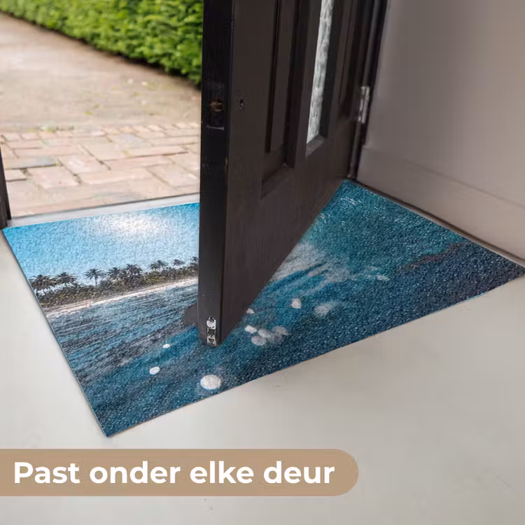 Oceaan - Golf - Strand - Natuur - Blauw Deurmat klein -USP_NL