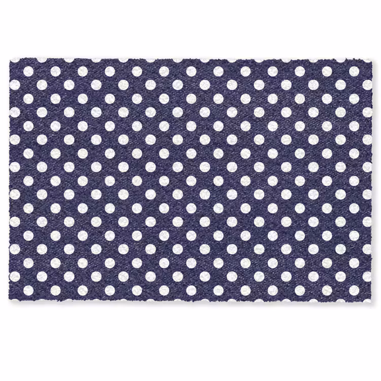 Oceaan - Stippen - Blauw - Wit Deurmat klein 898 -zkaufland3d