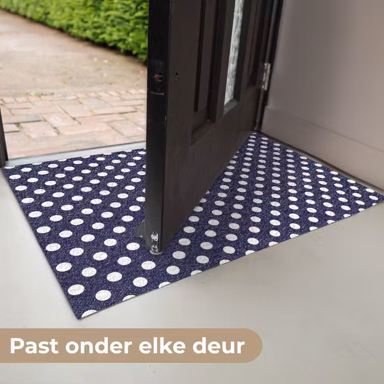 Oceaan - Stippen - Blauw - Wit Deurmat klein 898 -USP_NL