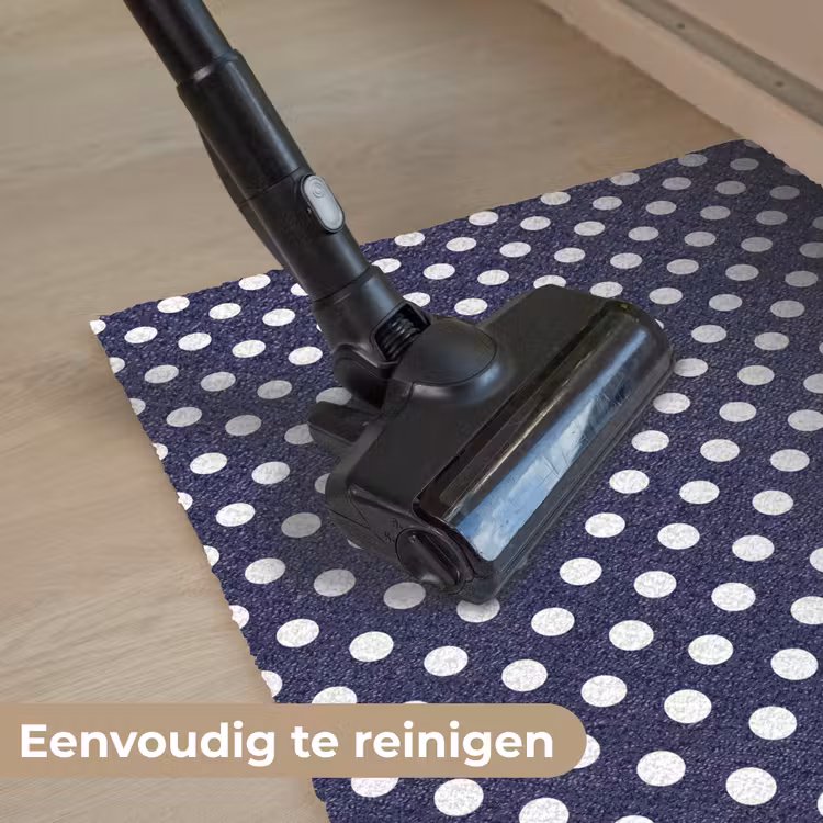 Oceaan - Stippen - Blauw - Wit Deurmat klein 898 -reinigen_NL