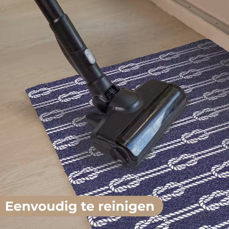 Oceaan - Touw - Blauw - Wit Deurmat klein 898 -reinigen_NL