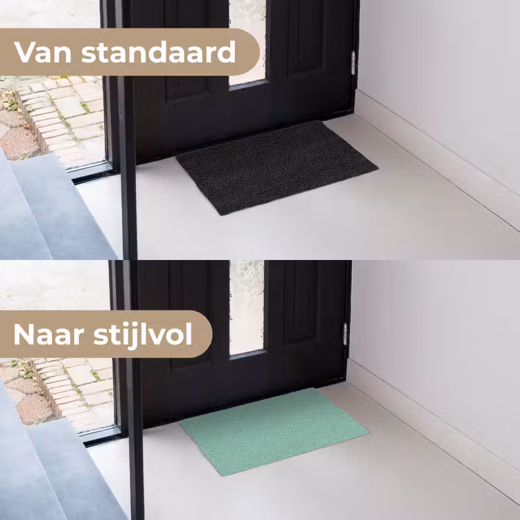 Ocean - Jade - Groen Deurmat klein 898 -voor-na_NL