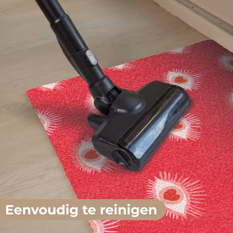 Ogen - Hart - Abstract - Rood - Roze Deurmat klein 898 -reinigen_NL