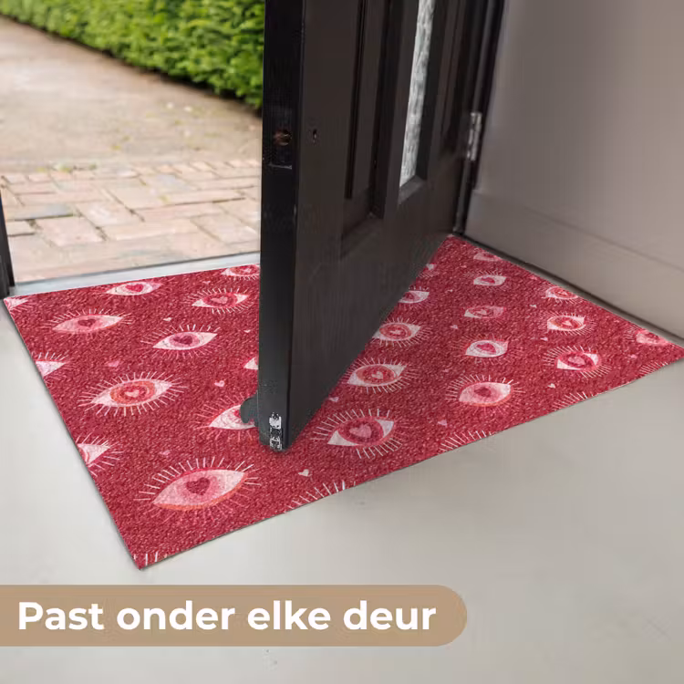 Ogen - Patroon - Roze - Donkerrood Deurmat klein 898 -USP_NL