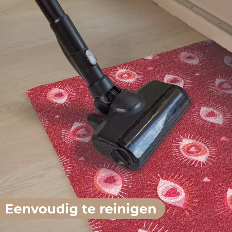 Ogen - Patroon - Roze - Donkerrood Deurmat klein 898 -reinigen_NL