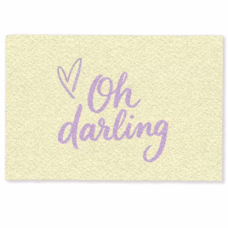 Oh darling - Geel - Hart Deurmat klein -zkaufland3d