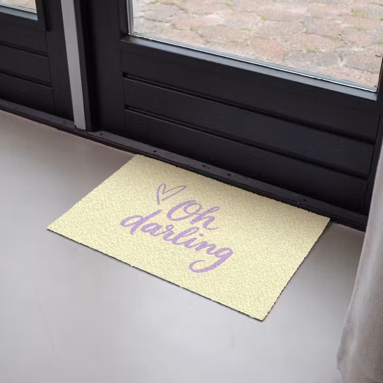 Oh darling - Geel - Hart Deurmat klein -sfeer2