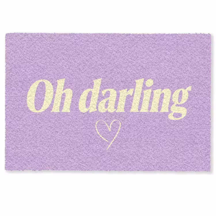 Oh darling - Hart - Paars Deurmat klein -zkaufland3d