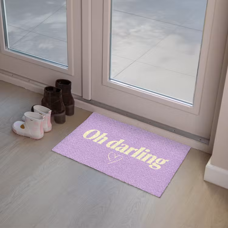 Oh darling - Hart - Paars Deurmat klein -sfeer3
