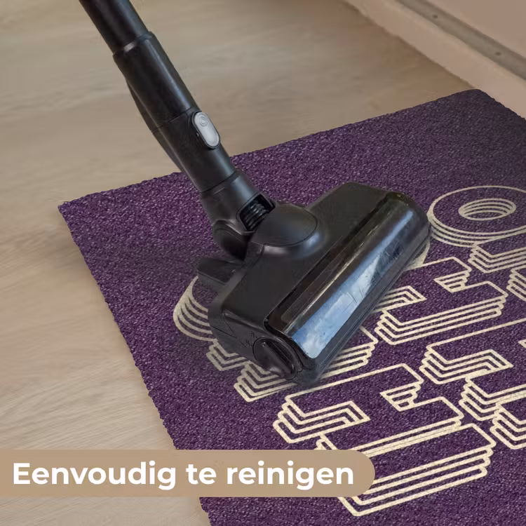 Oh hi - Paars - 3D Deurmat klein -reinigen_NL