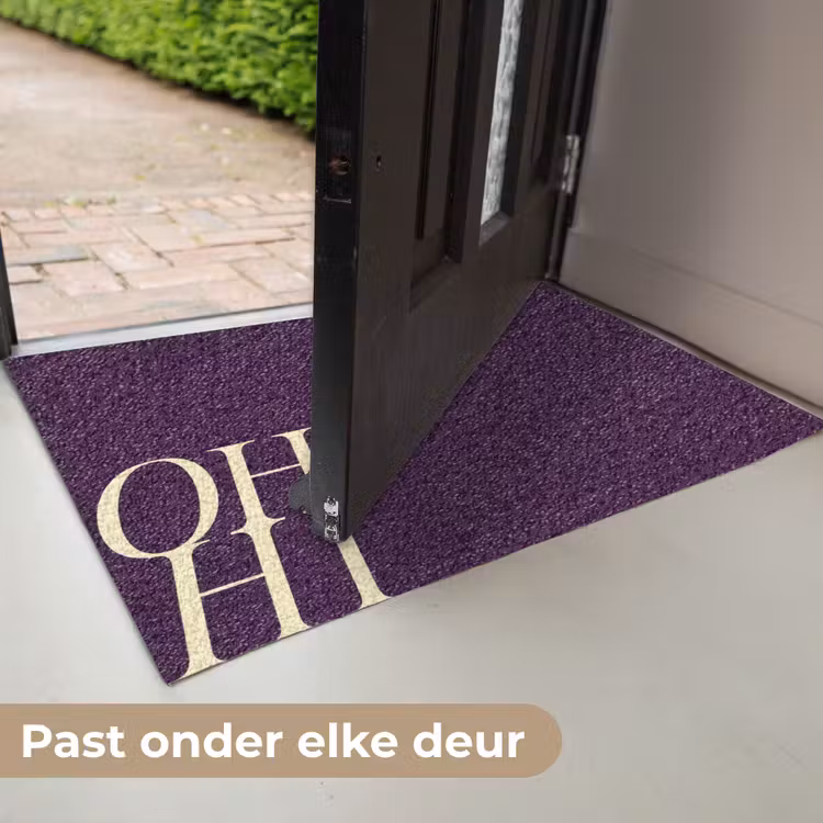 Oh hi - Paars - Cursief Deurmat klein -USP_NL