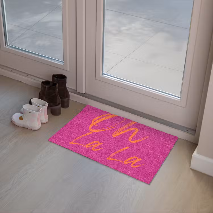 Oh la la - Oranje - Roze Deurmat klein -sfeer3